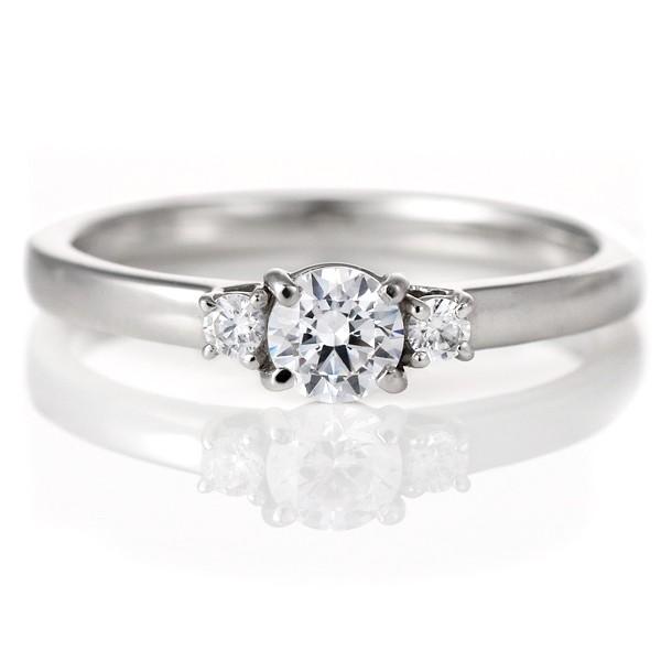 婚約指輪 ダイヤモンド プラチナ リング 0.3ct 天然石 エンゲージリング 鑑定書 オーダー