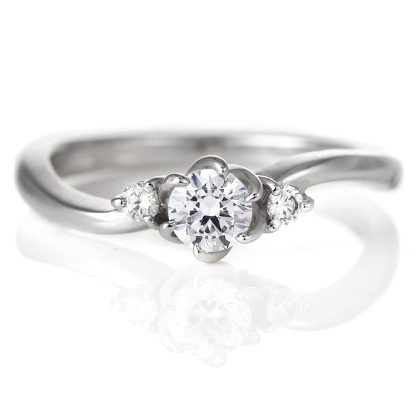 婚約指輪 ダイヤモンド プラチナ リング 0.3ct 天然石 エンゲージリング 鑑定書 オーダー