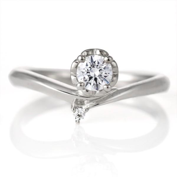 婚約指輪 ダイヤモンド プラチナ リング 0.3ct 天然石 エンゲージリング 鑑定書 オーダー