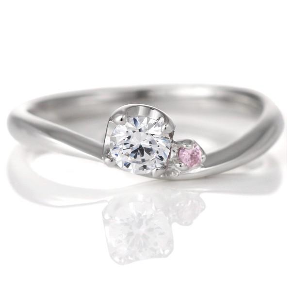 婚約指輪 ピンクダイヤモンド プラチナ リング 0.3ct 天然石 エンゲージリング 鑑定書 オーダ...