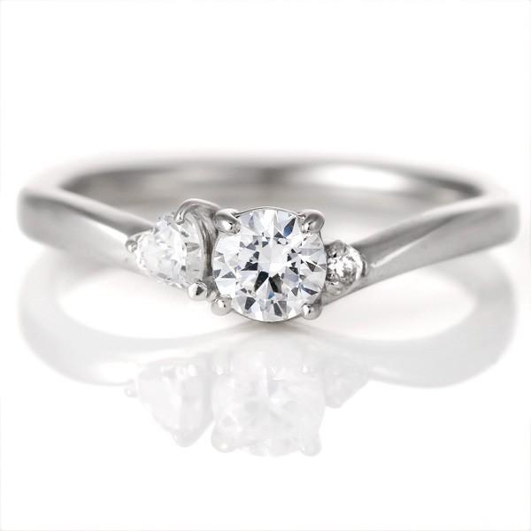 婚約指輪 ダイヤモンド プラチナ リング 0.3ct 天然石 エンゲージリング 鑑定書 オーダー