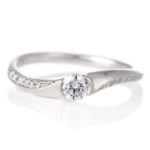 婚約指輪 ダイヤモンド プラチナ リング 0.3ct 天然石 エンゲージリング 鑑定書 オーダー