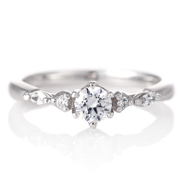 婚約指輪 ダイヤモンド プラチナ リング 0.3ct 天然石 エンゲージリング 鑑定書 オーダー