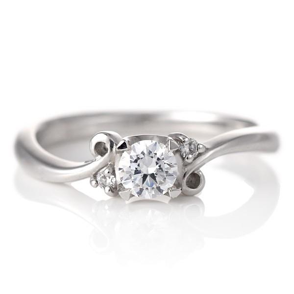 婚約指輪 ダイヤモンド プラチナ リング 0.3ct 天然石 エンゲージリング 鑑定書 オーダー