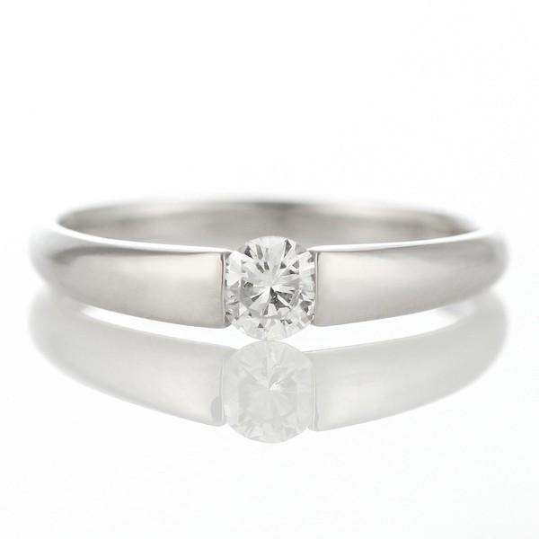 鑑別書付き 婚約指輪 ダイヤモンド エンゲージリング ダイヤ プラチナ リング ダイヤモンド 一粒 ...