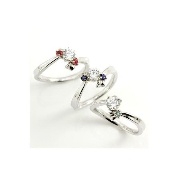 誕生石 プラチナ ダイヤモンドリング 婚約指輪 エンゲージリング オーダー