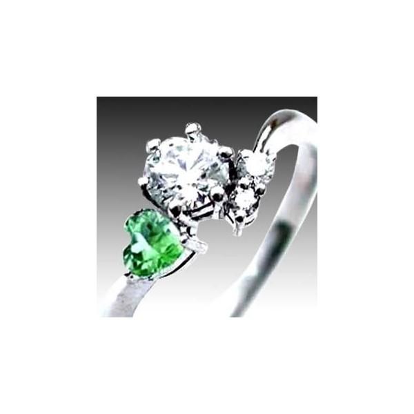 CanCam掲載婚約指輪ダイヤモンド プラチナエンゲージリング8月誕生石ペリドット オーダー