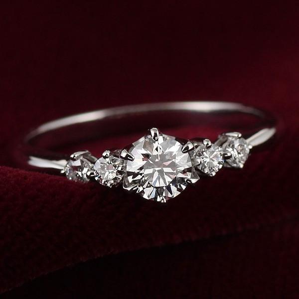 婚約指輪 エンゲージリング ダイヤモンド ダイヤ リング 指輪 人気 ダイヤ プラチナ リング オー...