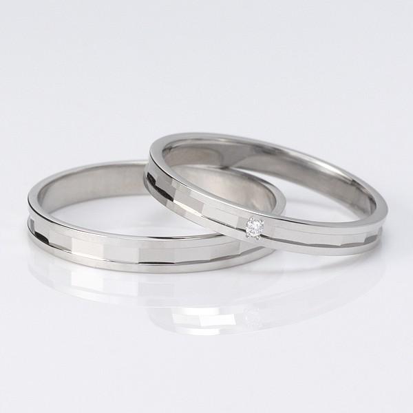 ペアリング プラチナ 2本セット pt900 ダイヤモンド オーダー