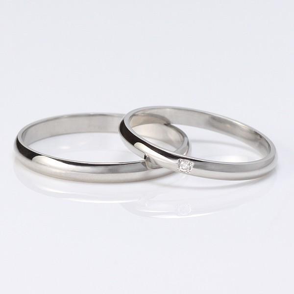結婚指輪 マリッジリング ペアリング プラチナ ダイヤモンド 名入れ 文字入れ 刻印 2本セット ス...