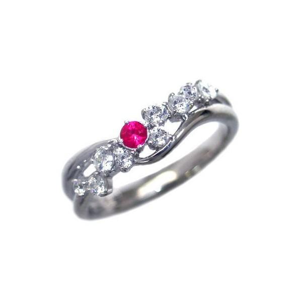 ダイヤモンド指輪 エタニティリング スイート エタニティ ダイヤモンド 7月誕生石プラチナ ルビー ...