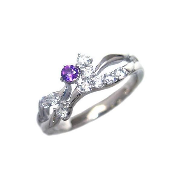 ダイヤモンド指輪 エタニティリング スイート エタニティ ダイヤモンド 2月誕生石プラチナ アメジス...