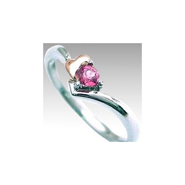 10月誕生石 プラチナ  K18PGピンクトルマリンデザインリング オーダー