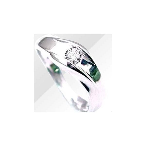 4月誕生石K18ホワイトゴールド ダイヤモンドデザインリング オーダー