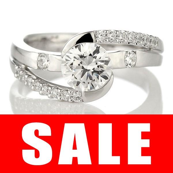 婚約指輪 ダイヤモンド 1カラット リング プラチナ ダイヤモンドエンゲージリングリング オーダー