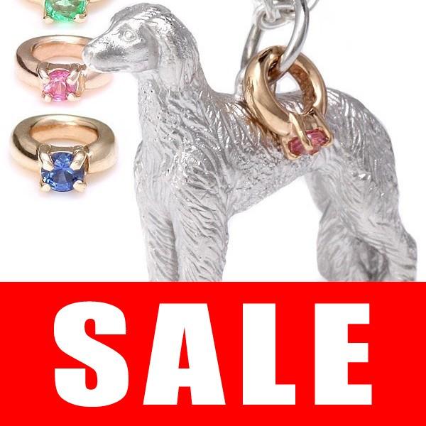 サファイア ネックレス サルーキー ネックレス 犬 ドッグ 誕生石 シルバー ダイヤモンド エメラル...