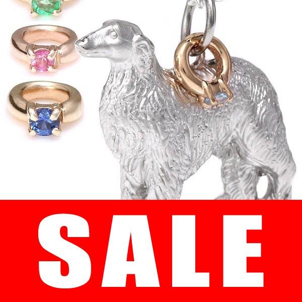 サファイア ネックレス ボルゾイ ネックレス 犬 ドッグ 誕生石 シルバー ダイヤモンド エメラルド...