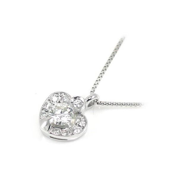 ネックレス レディース 天然石 プラチナ ダイヤモンド ペンダント ネックレス ハート オーダー