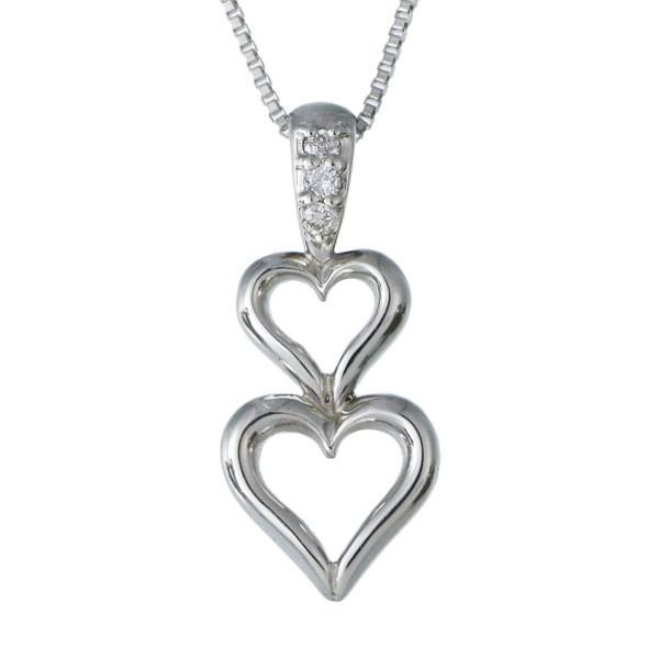 ダイヤモンド ネックレス レディース ハート プラチナ レディース オーダー