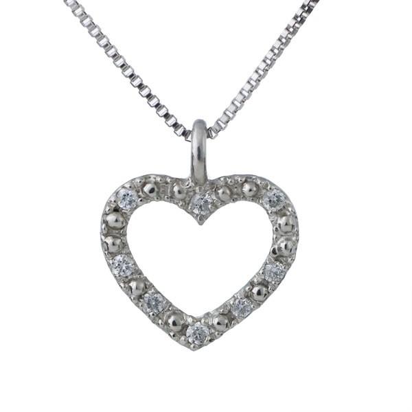 ダイヤモンド ネックレス レディース ハート プラチナ レディース オーダー