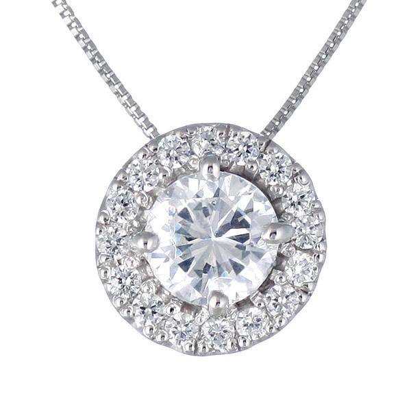 ダイヤモンド ネックレス プラチナ ダイヤモンドネックレス 1カラット ソリティア 一粒 大粒 鑑定...