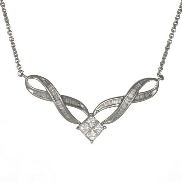 ミステリーセッティングネックレス ダイヤモンド 1カラット ネックレス ゴールド18金 オーダー