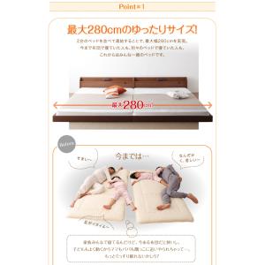 連結ベッド ワイド ボンネルコイル ワイドK2...の詳細画像3