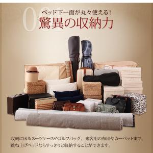 ベッド セミダブル ベッド 跳ね上げ 収納 薄...の詳細画像2