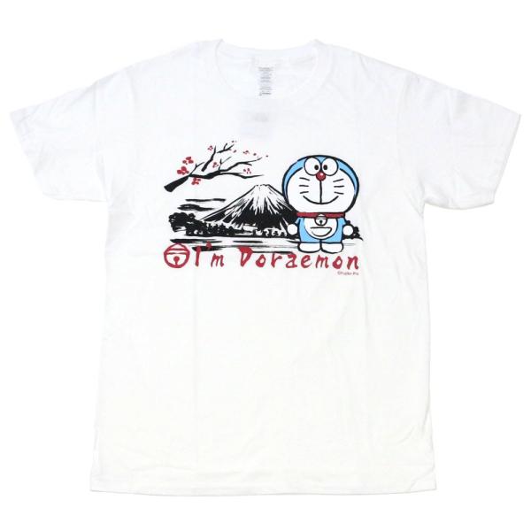 ドラえもん 日本限定 和風デザイン ドラえもん Mount Fuji Tシャツ 富士山 梅 DR00...