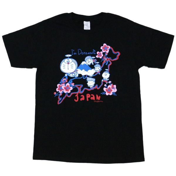 ドラえもん 日本限定 和風デザイン ドラえもん JAPANTシャツ 富士山 桜 地図 DR007-B...