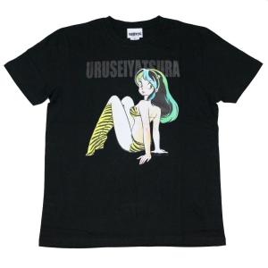 うる星やつら ラムちゃんプリントTシャツ LUM 座り LUM004-BLKの商品画像