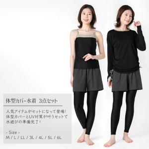 大きいサイズ 水着 レディース 体型カバー ラ...の詳細画像1