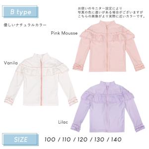 キッズ 水着 ラッシュガード 女の子 ジップア...の詳細画像2
