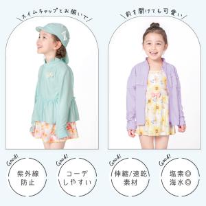 キッズ 水着 ラッシュガード 女の子 ジップア...の詳細画像5