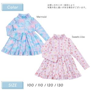 女の子 子ども ワンピース 水着 キッズ 長袖...の詳細画像2