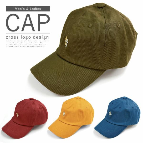 帽子 キャップ メンズ レディース ロゴ クロス 十字架 大きめ おしゃれ 無地 ローキャップ カー...