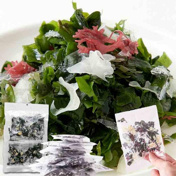 小袋のまま水戻しができるから簡単  大容量 ふえる海藻5g×30包