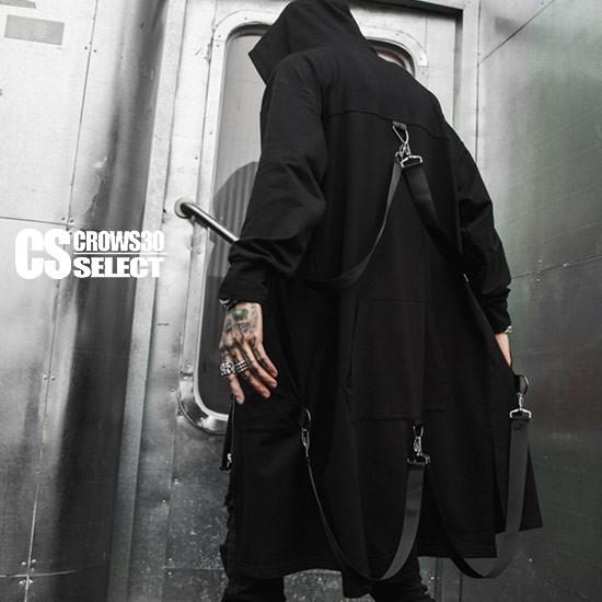 パーカー メンズ ロングパーカー 変形 ドローコード インポート 2019 春 秋 冬 新作 アウタ...