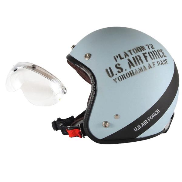 72JAM ジェットヘルメット&amp;シールドセット U.S.A.F - WEB限定モデル ブルーグレー ...