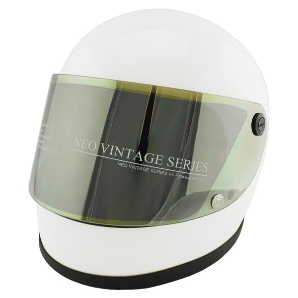 フルフェイスヘルメット ホワイト×イエローミラーシールド Lサイズ:59-60cm VT7 NEO ...