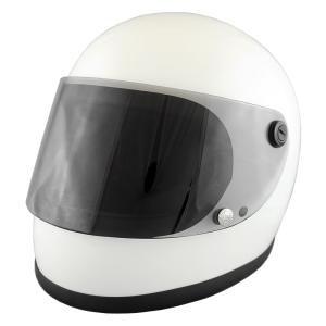 フルフェイスヘルメット ホワイト×ライトスモークシールド Lサイズ:59-60cm VT7 NEO VINTAGE VT-7 ステッカー付き｜ハンドルキング