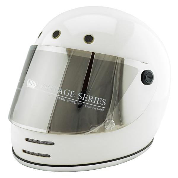 フルフェイスヘルメット ホワイト×イエローミラーシールド Lサイズ:59-60cm対応 VT-9 ス...