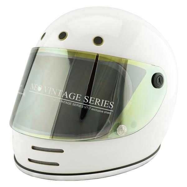 フルフェイスヘルメット ホワイト×ライトスモークシールド Lサイズ:59-60cm対応 VT-9 ス...