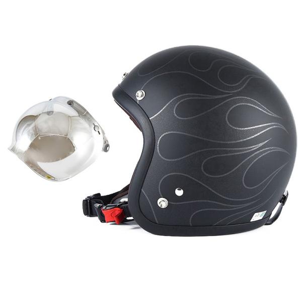 72JAM ジェットヘルメット&amp;シールドセット STEALTH - ブラック フリーサイズ:57-6...