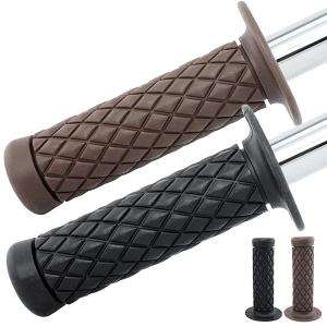 ダイヤモンド ハンドルグリップ 左右セット (全2色 ハンドル径22.2Φハンドル用)