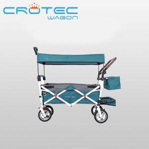 【早割り 7月入荷】 CROTEC WAGON クロテックワゴン ワイド キャリーワゴン ベビーカー 多胎児 折りたたみ 2人乗り 耐荷重150kg ペットバギー 台車