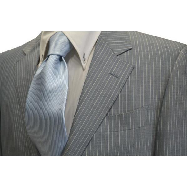 無地（縦ライン）/淡い水色のソリッド（無地）ネクタイ/結婚式/15%OFF/SO-012