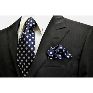 ブラウン（茶）×ブラック市松模様ネクタイ＆ポケットチーフセット