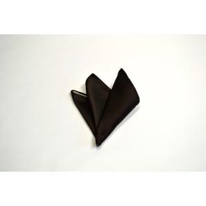 無地（シルクサテン）/チョコレート色のブラウンのポケットチーフ(チーフ23cm)/40%OFF/PC-AP003｜allety-y