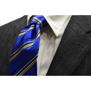紺地に水色、シルバーのストライプネクタイ/20%OFF/STN-19W027